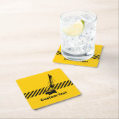 Dessous-de-verre Carré En Papier Grue de construction (En situation)