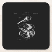 Dessous-de-verre Carré En Papier Guitare Lover | Martin Guitare Brevet (Devant)