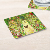 Dessous-de-verre Carré En Papier Gustav Klimt Garden with Chickens (Incliné)