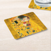 Dessous-de-verre Carré En Papier Gustav Klimt Le Baiser (Incliné)