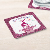 Dessous-de-verre Carré En Papier Gymnastique Parties scintillant et étoiles (Incliné)