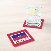 Dessous-de-verre Carré En Papier Haïti (En situation)