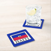 Dessous-de-verre Carré En Papier Haïti (En situation)