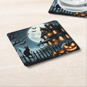 Dessous-de-verre Carré En Papier Halloween (Incliné)