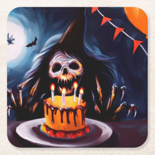 Dessous-de-verre Carré En Papier Halloween - Anniversaire 4