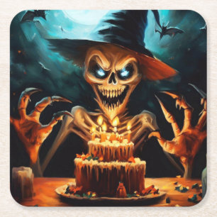 Dessous-de-verre Carré En Papier Halloween - Anniversaire 6