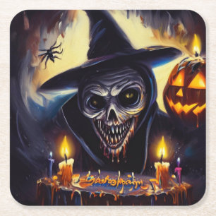 Dessous-de-verre Carré En Papier Halloween - Anniversaire 7