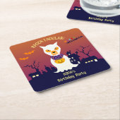 Dessous-de-verre Carré En Papier Halloween Costume fille fête d'anniversaire (Incliné)