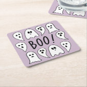 Dessous-de-verre Carré En Papier Halloween Ghosts Boo (Incliné)