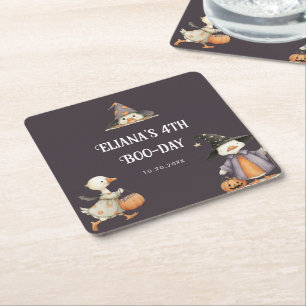 Dessous-de-verre Carré En Papier Halloween Goose Grey Anniversaire de enfant Costum