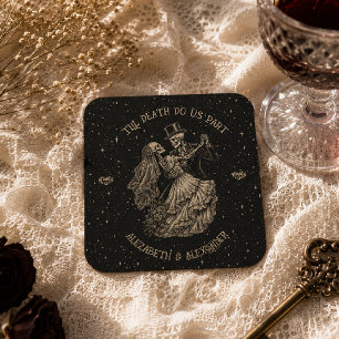 Dessous-de-verre Carré En Papier Halloween Jusqu'à ce que la mort nous sépare Gothi