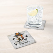 Dessous-de-verre Carré En Papier Halloween méprisable des jambes et des chauves-sou (En situation)