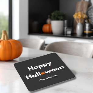 Dessous-de-verre Carré En Papier Halloween minimaliste moderne - Personnalisé