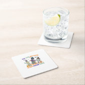 Dessous-de-verre Carré En Papier Halloween Sonography Retro Tis The Season Ultrasou (En situation)