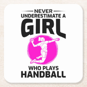 Dessous-de-verre Carré En Papier Handball Team sport Sport intérieur Goalkeeper