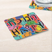 Dessous-de-verre Carré En Papier Hanoukka Happy Art (Incliné)