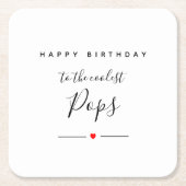 Dessous-de-verre Carré En Papier happhday to coolé pops (Devant)