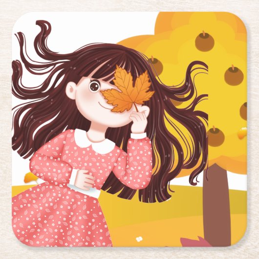 Dessous-de-verre Carré En Papier Happy Thanksgiving (Devant)