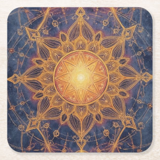 Dessous-de-verre Carré En Papier Harmonie Céleste – Portail de la Lumière Sacrée
