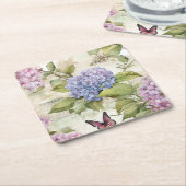 Dessous-de-verre Carré En Papier Harmonie Heaveny Hydrangea (Incliné)