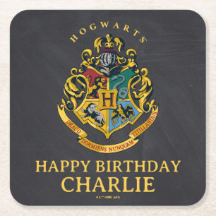 Dessous-de-verre Carré En Papier Harry Potter Armoiries de Poudlard Anniversaire