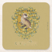 Dessous-de-verre Carré En Papier HARRY POTTER™ | Crête HUFFLEPUFF™ (Devant)