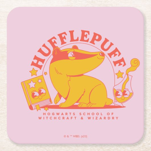 Dessous-de-verre Carré En Papier HARRY POTTER™ | Cute HUFFLEPUFF™ (Devant)