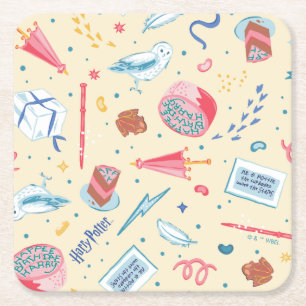 Dessous-de-verre Carré En Papier HARRY POTTER™ Motif de fête d'anniversaire