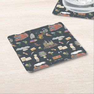 Dessous-de-verre Carré En Papier HARRY POTTER™   Motif icônes