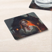 Dessous-de-verre Carré En Papier Haunting house (Incliné)