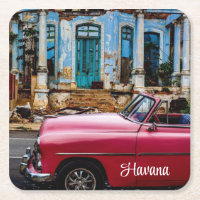 Havana Cuba Voiture rouge Vintage