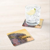 DESSOUS-DE-VERRE CARRÉ EN PAPIER HAWK (En situation)