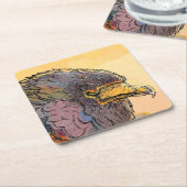 DESSOUS-DE-VERRE CARRÉ EN PAPIER HAWK (Incliné)