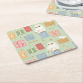 Dessous-de-verre Carré En Papier Hedwig Post Letter Block Pattern (Incliné)