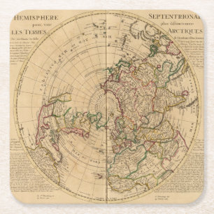 Dessous-de-verre Carré En Papier Hémisphère nord 5