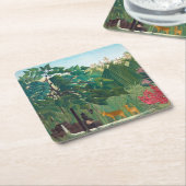 Dessous-de-verre Carré En Papier Henri Rousseau - La cascade (Incliné)