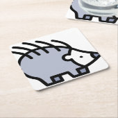 Dessous-de-verre Carré En Papier Hérisson (Incliné)