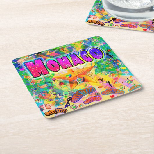 Dessous-de-verre Carré En Papier Heure d'époque du Monténégro Coaster (Incliné)