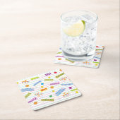 Dessous-de-verre Carré En Papier Heure du parti Chanukah (En situation)