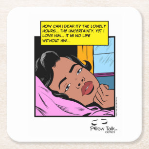 Dessous-de-verre Carré En Papier Heures solitaires Réflexion Saint-Valentin Romance