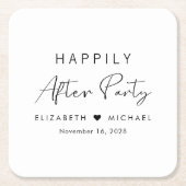 Dessous-de-verre Carré En Papier Heureusement Jamais Après La Réception De Mariage  (Devant)