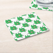 Dessous-de-verre Carré En Papier heureux ketupat (Incliné)