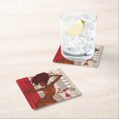 Dessous-de-verre Carré En Papier High Voltage (En situation)