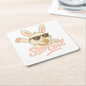 Dessous-de-verre Carré En Papier Hip Hop Hare (Incliné)