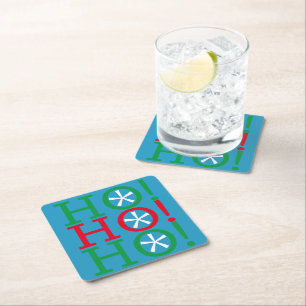 Dessous-de-verre Carré En Papier Ho ! Ho ! Ho ! Les Dessous de verre de Noël sont