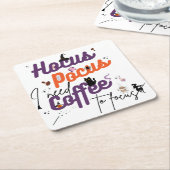 Dessous-de-verre Carré En Papier Hocus Pocus I Need Coffee to Focus Carnet (Incliné)