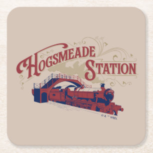 Dessous-de-verre Carré En Papier HOGSMEADE Station Vintage Graphisme