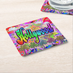 Dessous-de-verre Carré En Papier Hollywood Vista Express Coaster