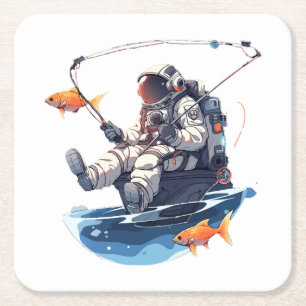 Dessous-de-verre Carré En Papier homme spatial