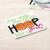 Dessous-de-verre Carré En Papier Hoop Comme Une Fille (Incliné)